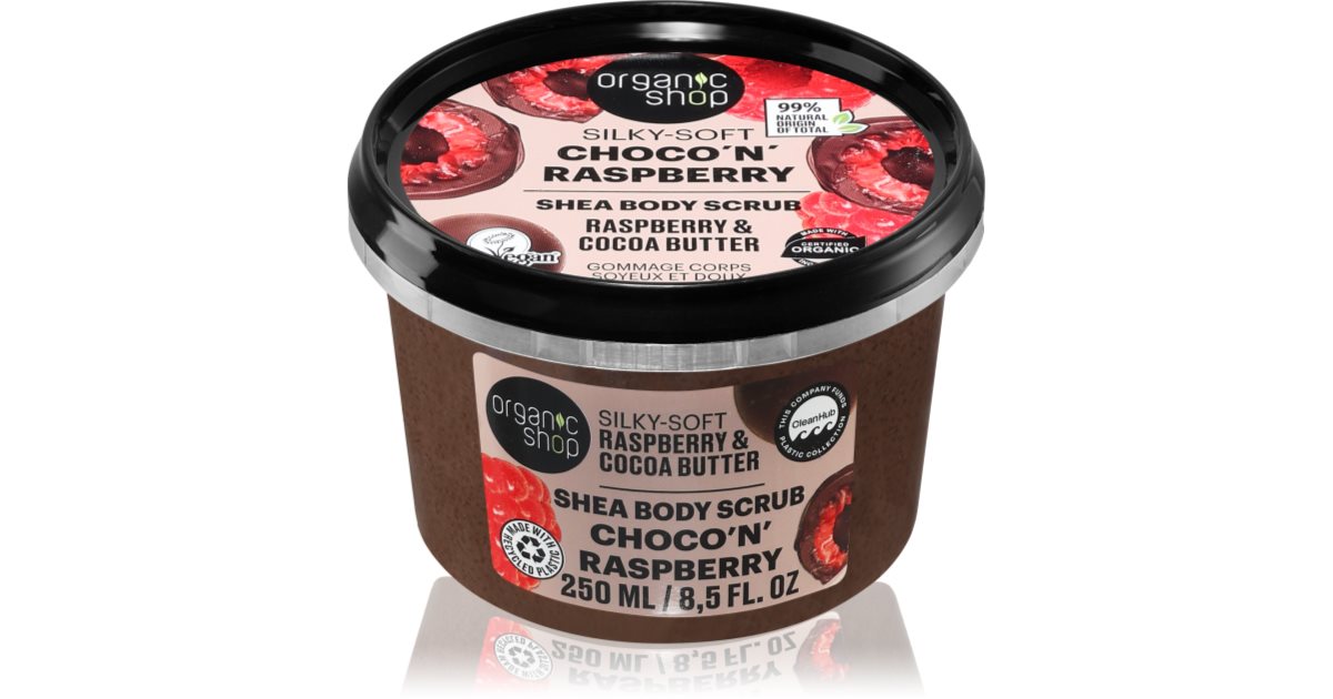 Chocomor Raspberry Organic Shop Choco'n'Raspberry gommage doux corps au beurre de karité ...