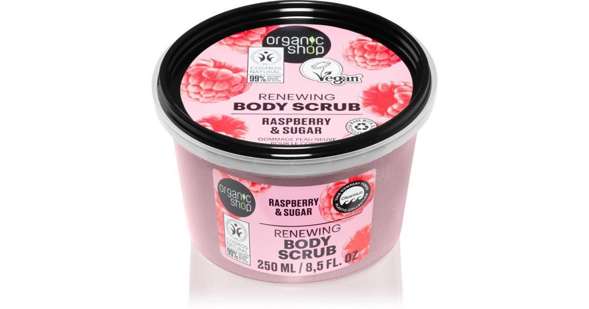 Scrubru Organic Shop Raspberry & Sugar нежен пилинг за тяло | notino.bg