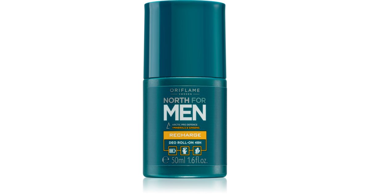 Oriflame North for Men Recharge RollOn Deodorant for Men notino.ie