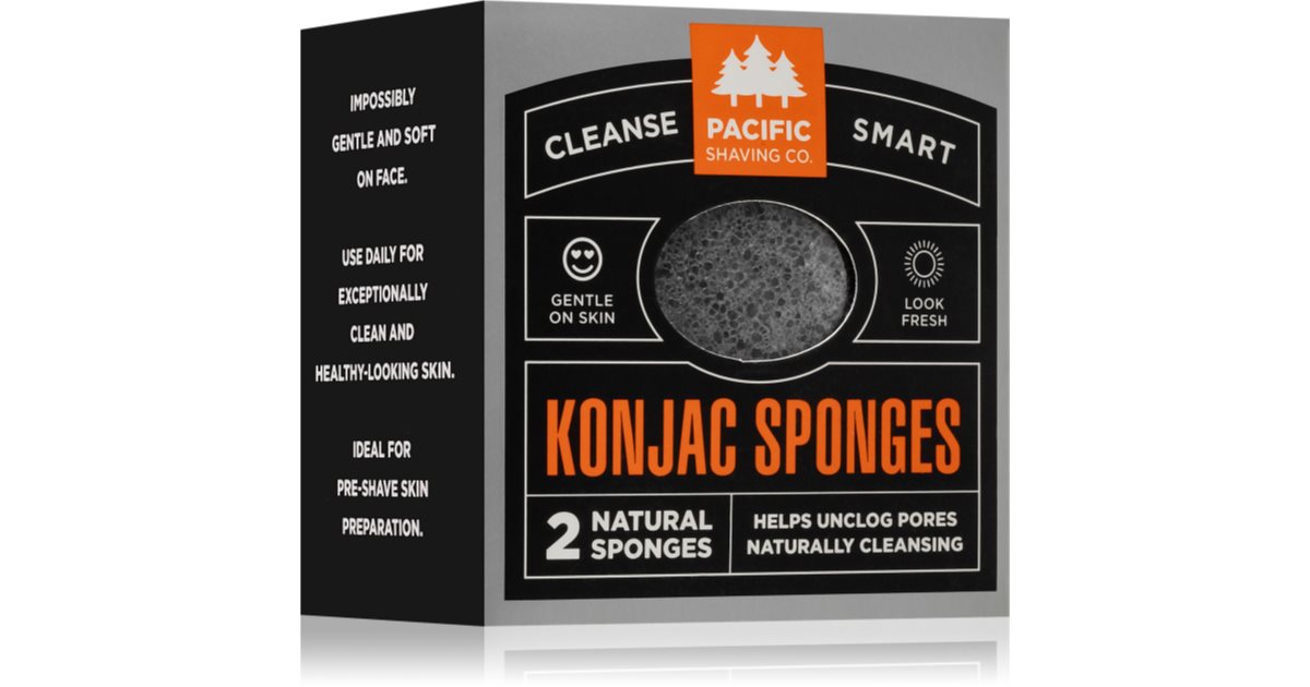 Pacific Shaving Konjac Sponges sanftes PeelingSchwämmchen für das Gesicht notino.at