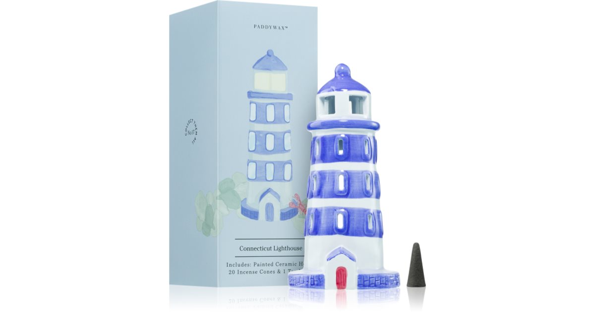 Paddywax Painted Ceramic House Connecticut Lighthouse Gift Set | notino.ie
