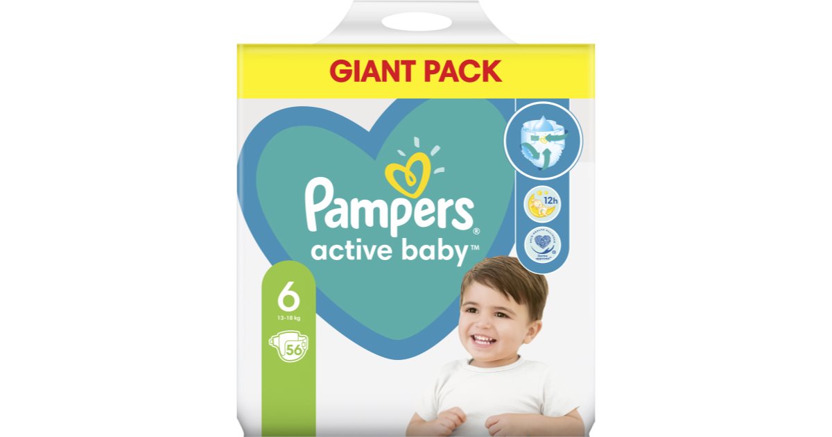 Pampers Active Baby Size 6 couches jetables notino.fr