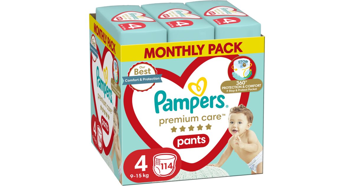 Pampers Premium Care Pants Monthly Pack Size vienkartinės