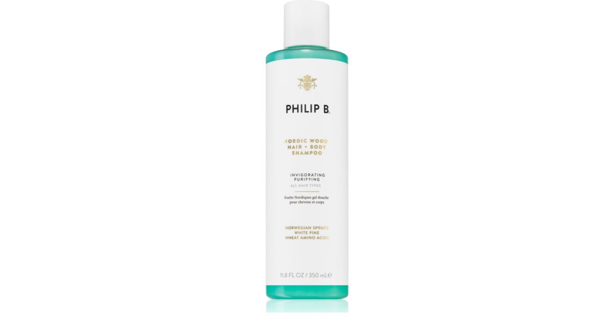 Philip B. White Label Nordic Wood purifying shampoo for body and hair