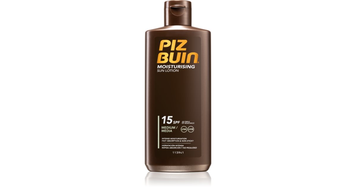 Piz Buin Moisturising hydrating suntan lotion SPF 15 notino.co.uk