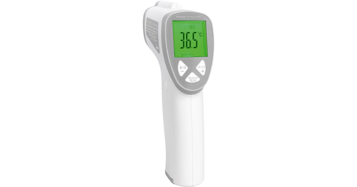 Thermomètre Numérique Sans Contact LEYF R-9 Avec Écran LCD 3 Couleurs - Frontal Bébé Adulte + Masque Inclus