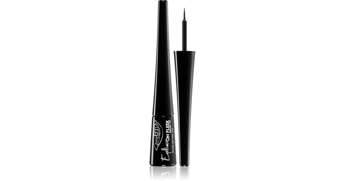 puroBIO Cosmetics On Fleek Brush Tip liquid eyeliner with brush
