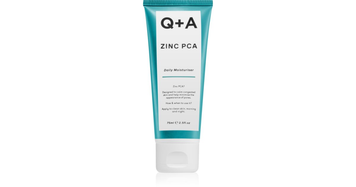 Q+A Zinc PCA firming face cream to smooth skin and minimise pores