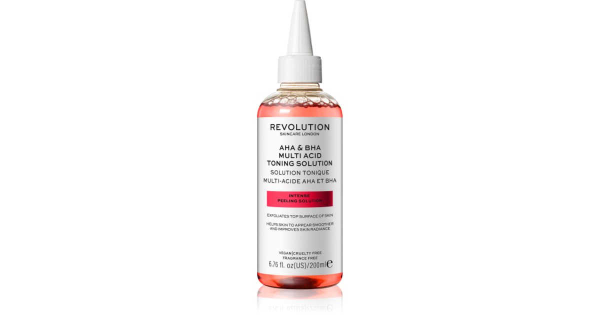 Revolution Skincare AHA + BHA Multi Acid Toning Solution hámlasztó ...