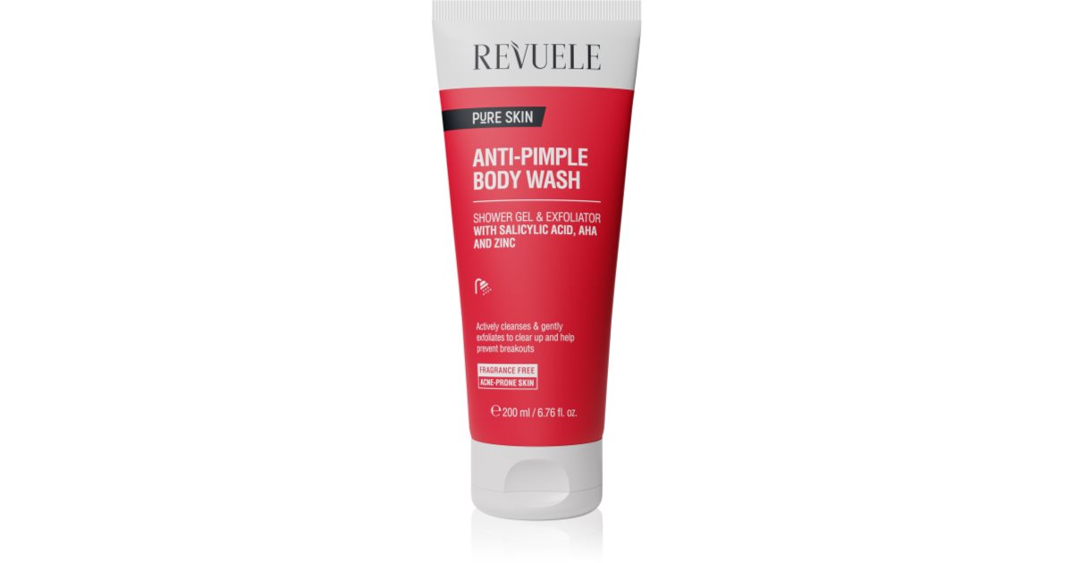 Revuele Pure Skin AntiPimple gel douche exfoliant antiacné notino.fr