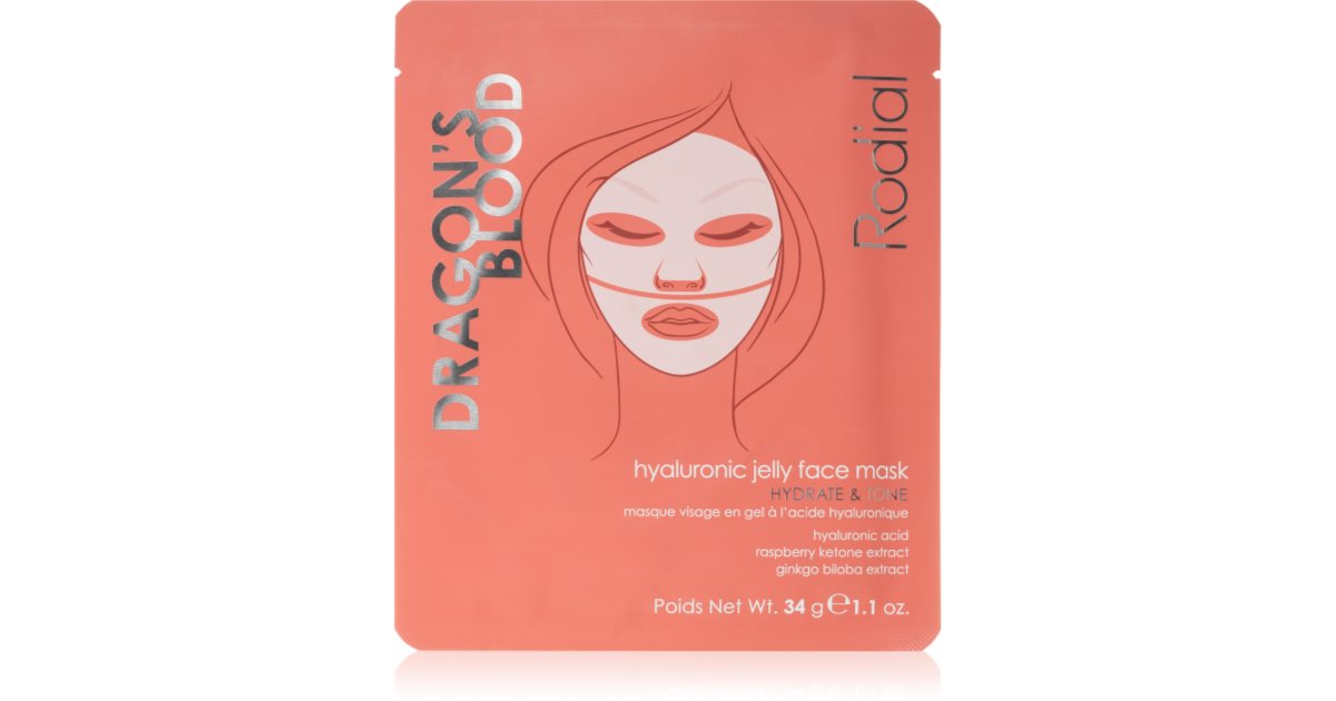 Rodial Mask Rodial Dragon's Blood Hyaluronic Jelly Face Mask intensive Hydrogel ...