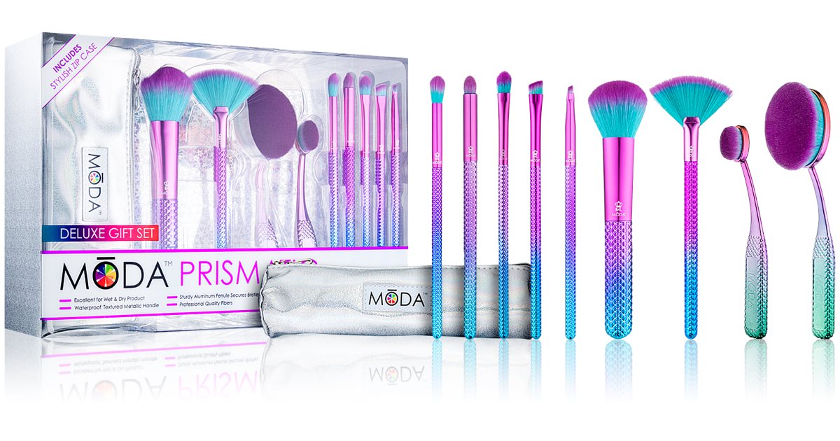 Royal & Langnickel Moda Mythical Perfecting Pixie Pinselset – 5-teilig, Mit Holografischer Tasche