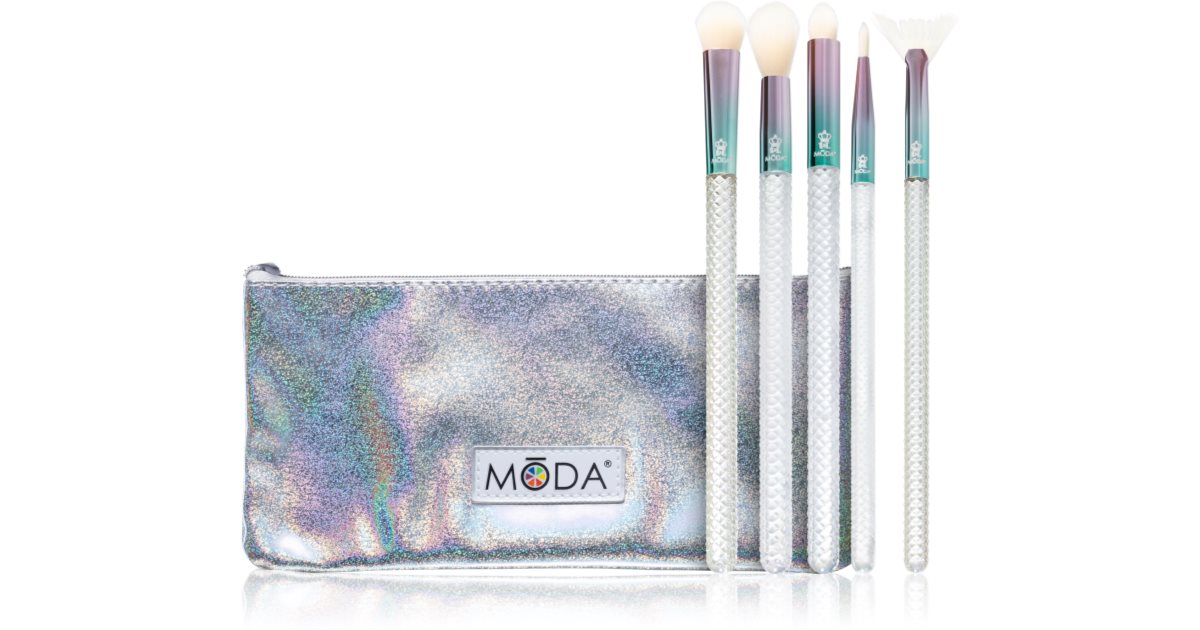 Royal & Langnickel Moda Mythical Perfecting Pixie Pinselset – 5-teilig, Mit Holografischer Tasche