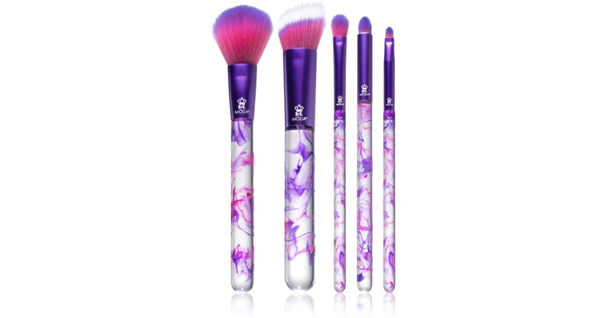 Royal & Langnickel Moda Puderpinsel – Violett, Synthetische Fasern, Wasserdichter Griff, Für Make-up
