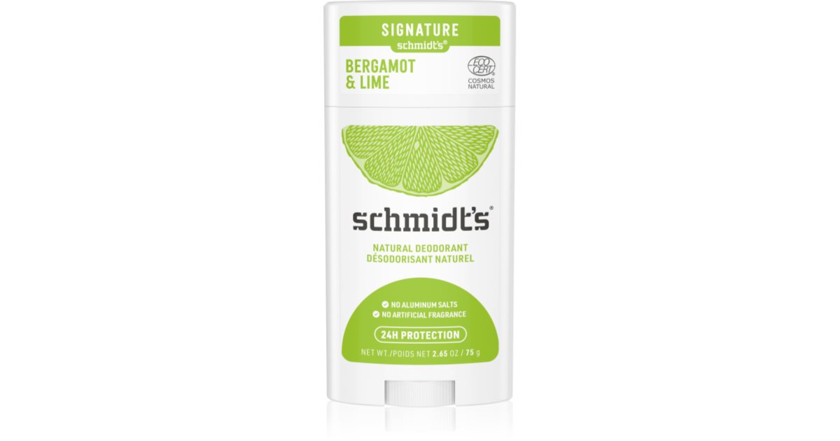 Schmidt's Bergamot + Lime deodorant stick | notino.co.uk