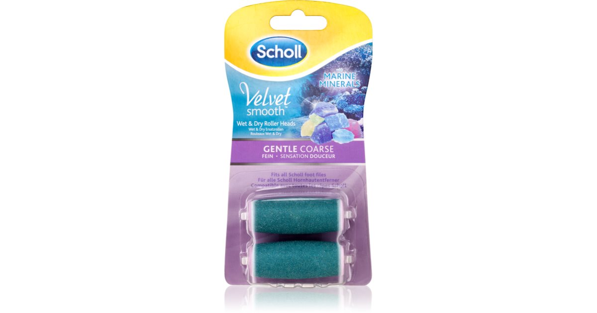 Scholl Velvet Smooth Gentle Coarse Replacement Heads For Electronic Foot File notino.ie