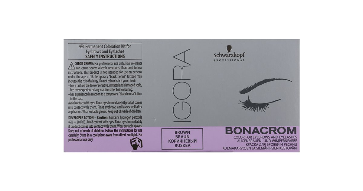 Schwarzkopf Professional Igora Bonacrom farba na brwi i rzęsy z aktywatorem