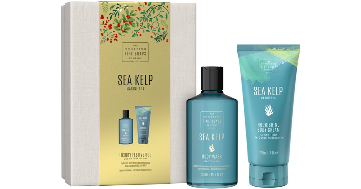 Scottish Fine Soaps Sea Kelp Luxury Festive Duo gift set (for the body ...