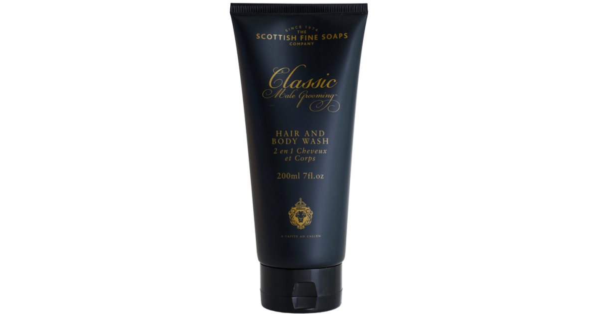 Scottish Fine Soaps Men's Grooming Set – Thistle & Black Pepper, Mit Duschgel, Shampoo & Balsam