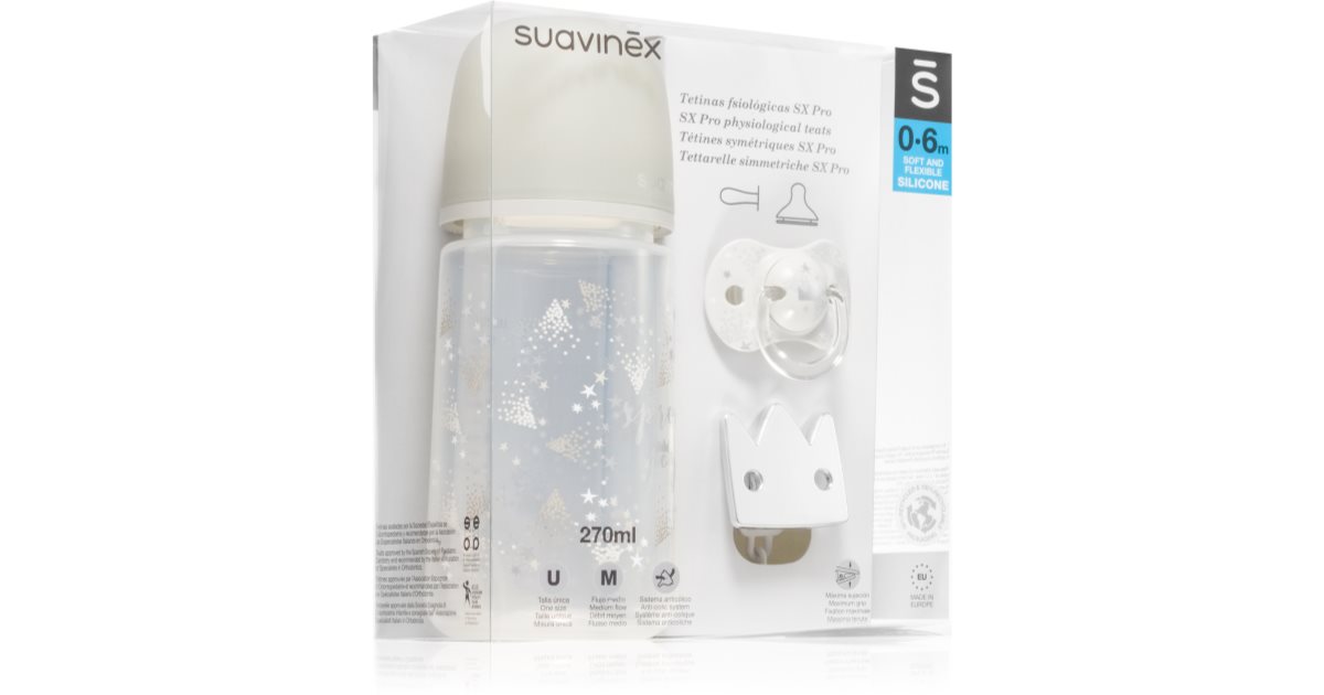 Suavinex Set Regalo Neonato, Regalo Bimbo Con Biberon 270 Ml