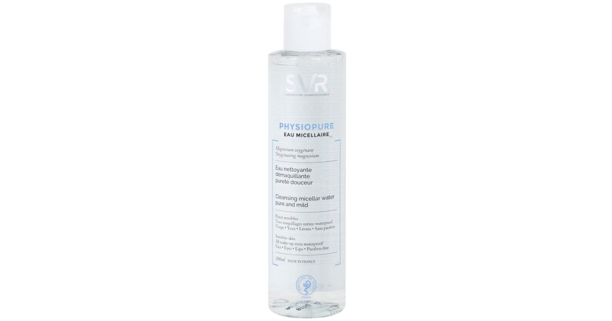 SVR Physiopure нежна почистваща мицеларна вода за зоната на лицето и ...
