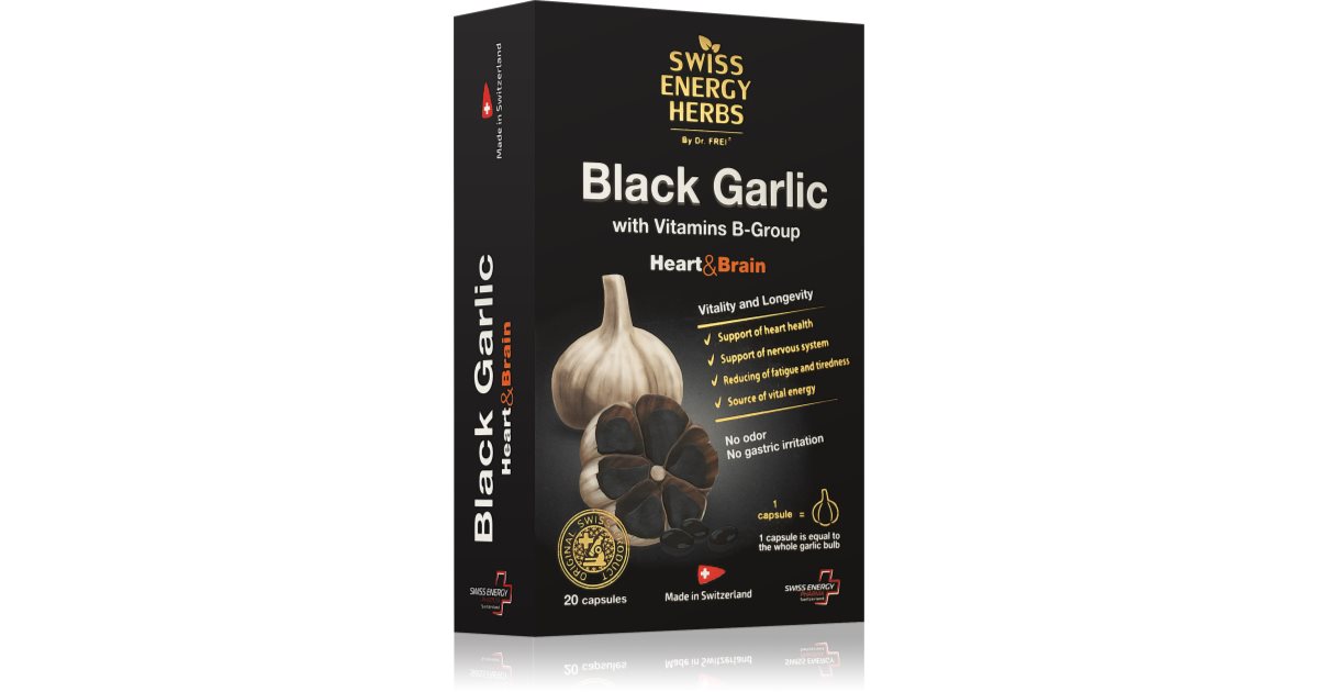 Swiss Energy Herbs Black garlic doplněk stravy pro normální činnost