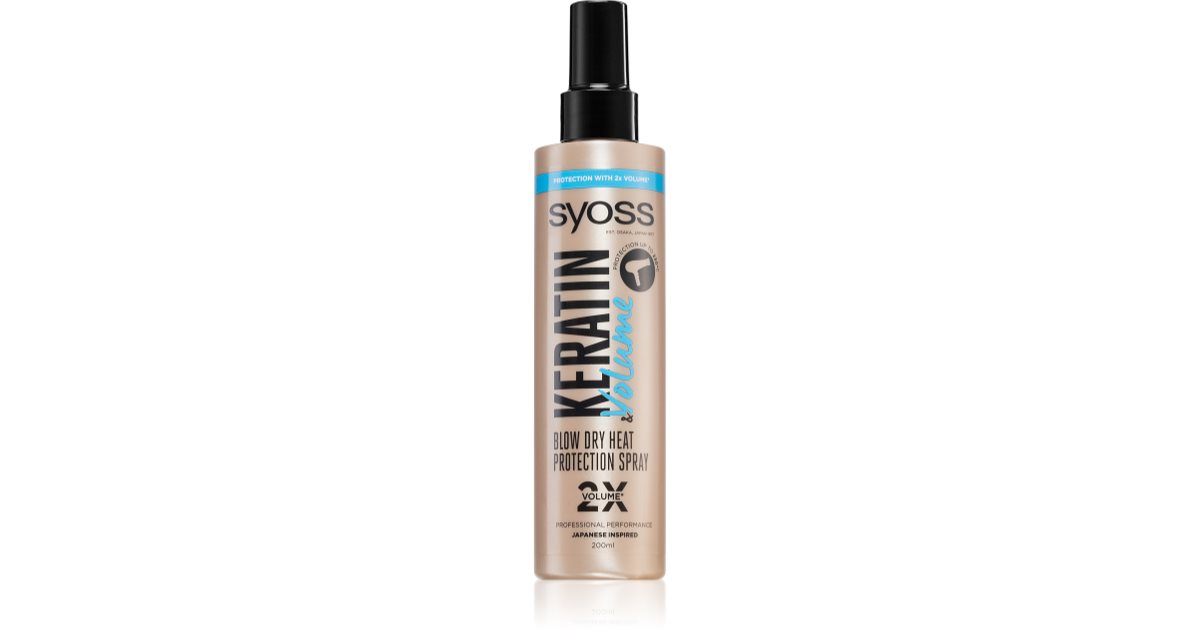 Syoss Keratin Hitzeschutz Spray für das Haar für mehr Volumen