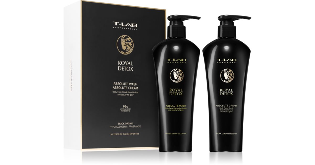 T-LAB Professional Royal Detox Body dovanų rinkinys plaukams ir kūnui ...