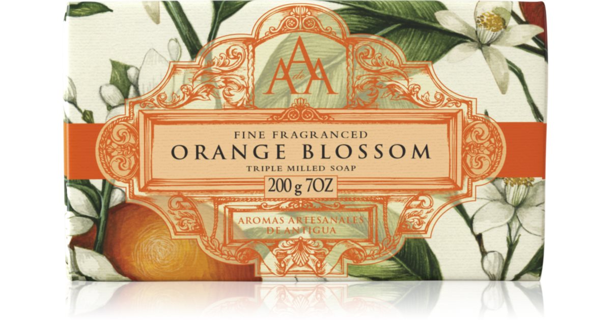 Aromas Artesanales De Antigua Floral White Jasmine Seife – 200g, Dreifach Gemahlen & Pflanzlich