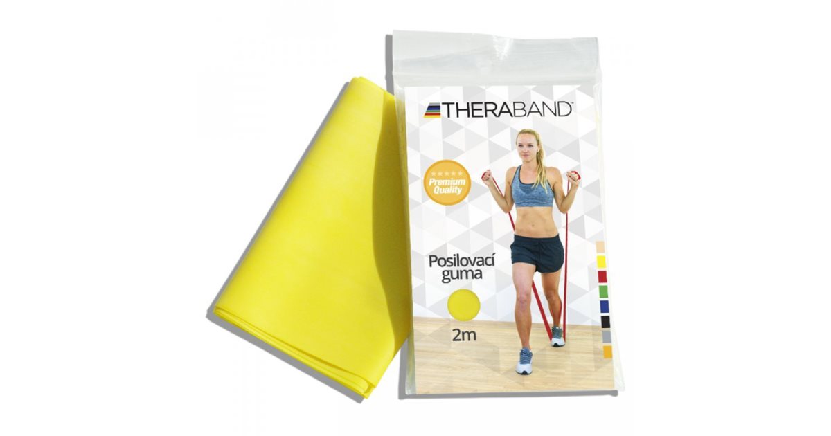 Thera-Band Latex Resistance Bands 3-Pack Light Set (Yellow, Red, Green) For Gym & Training