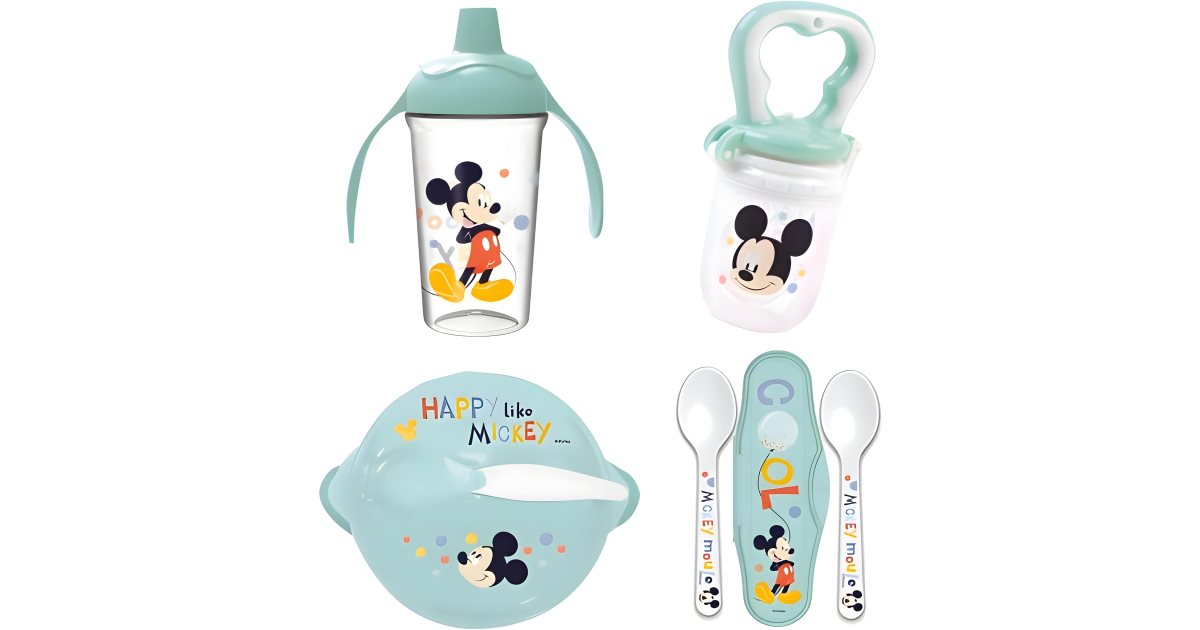 Chicco Baby Geschirr Set 6M+ Rosa - Training Cup, Löffel, Teller, Thermobehälter Für Babynahrung