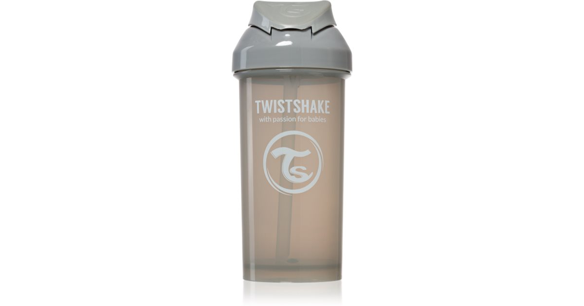 Twistshake Straw Cup Grey gourde avec paille