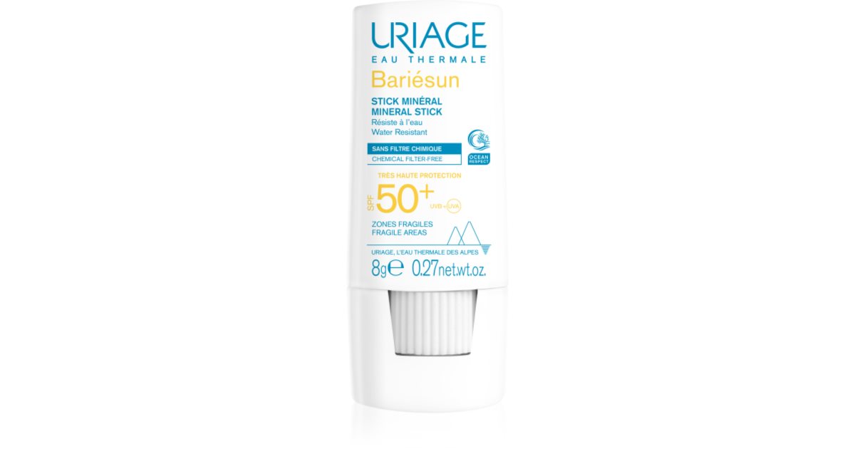 Uriage Bariésun Mineral Stick SPF 50+ protective mineral stick for ...
