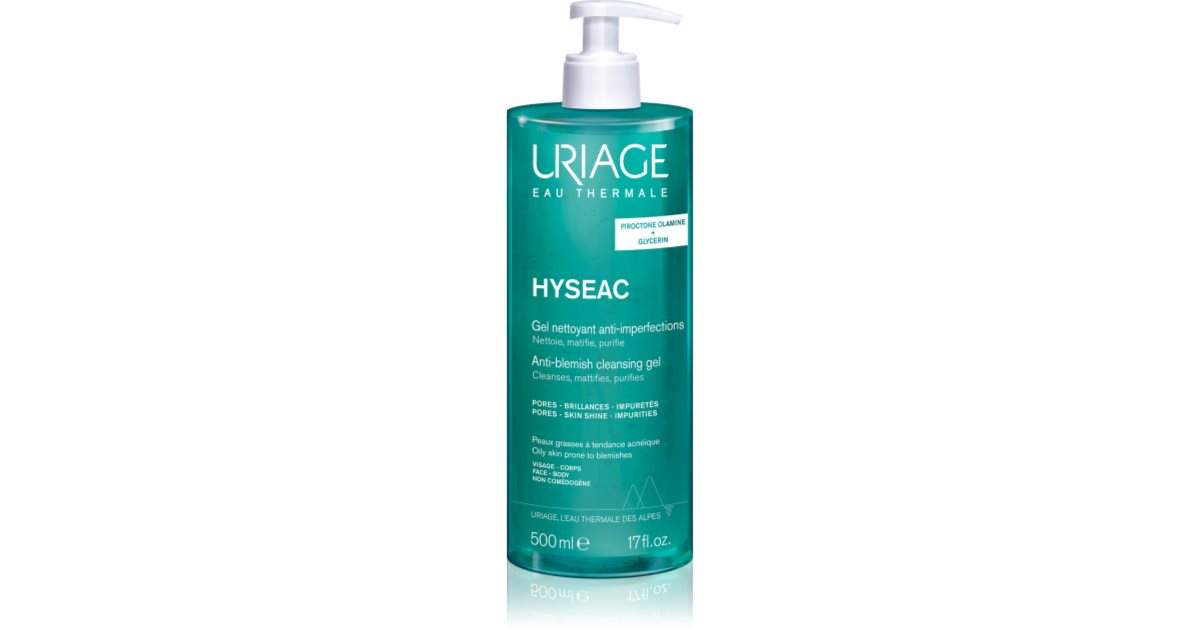 Uriage Hyséac Cleansing Gel gel limpiador suave para rostro y cuerpo ...