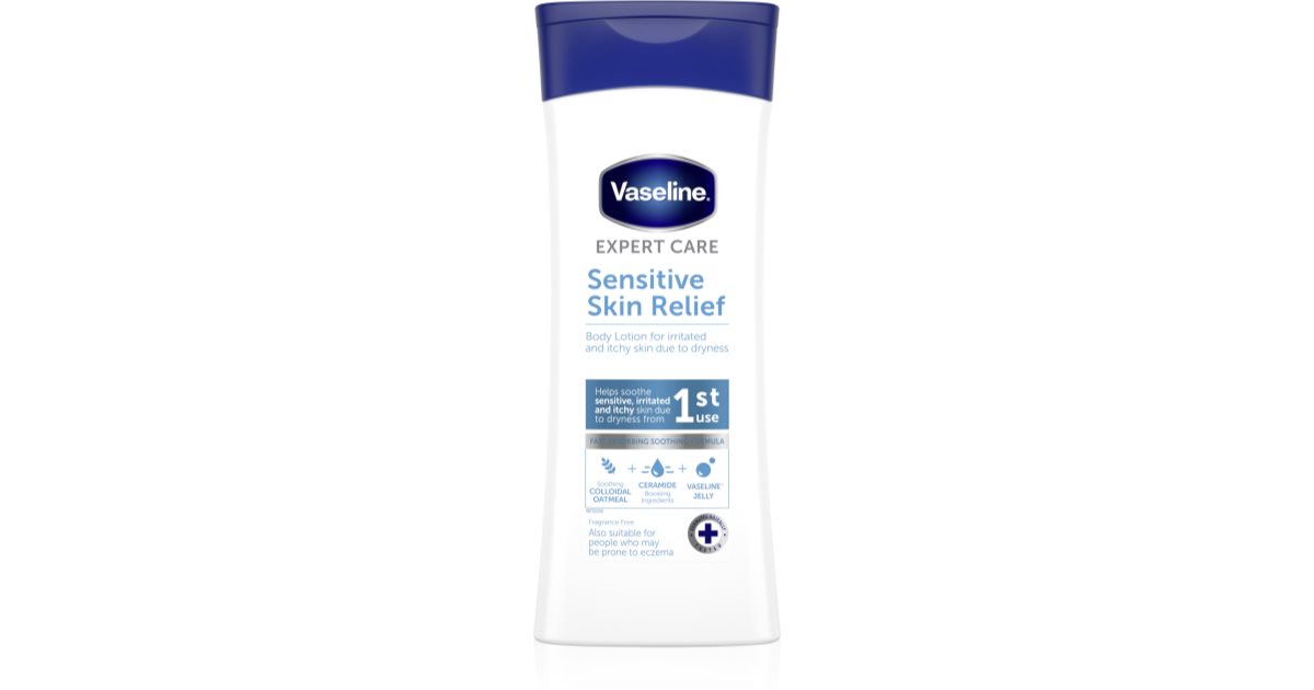 Vaseline Sensitive Skin Relief lait corporel hydratant pour peaux ...