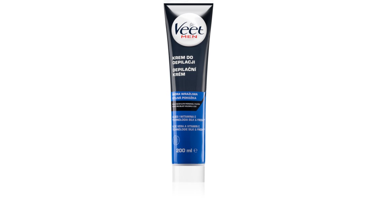Veet Silk & Fresh Men crème dépilatoire hydratante pour peaux sensibles