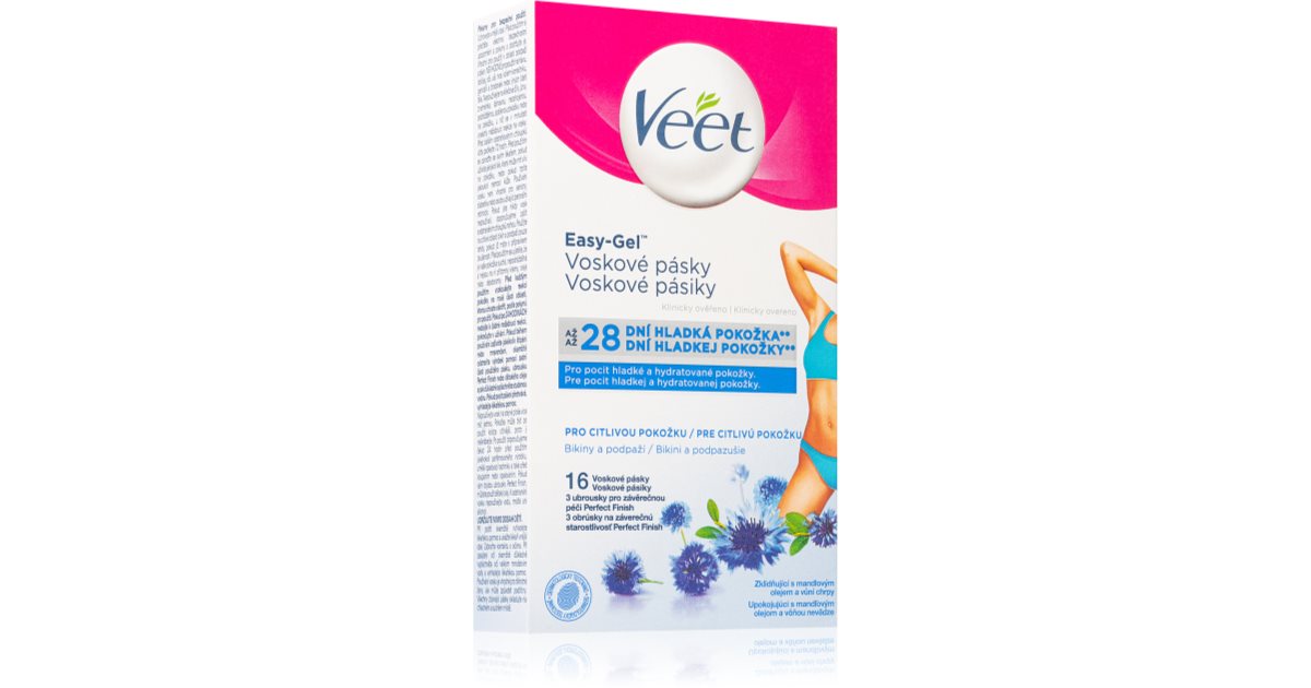 Veet EasyGel bandes de cire pour épilation maillot et aisselles notino.be