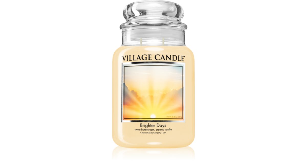 Village Candle Brighter Days scented candle (Glass Lid) notino.co.uk