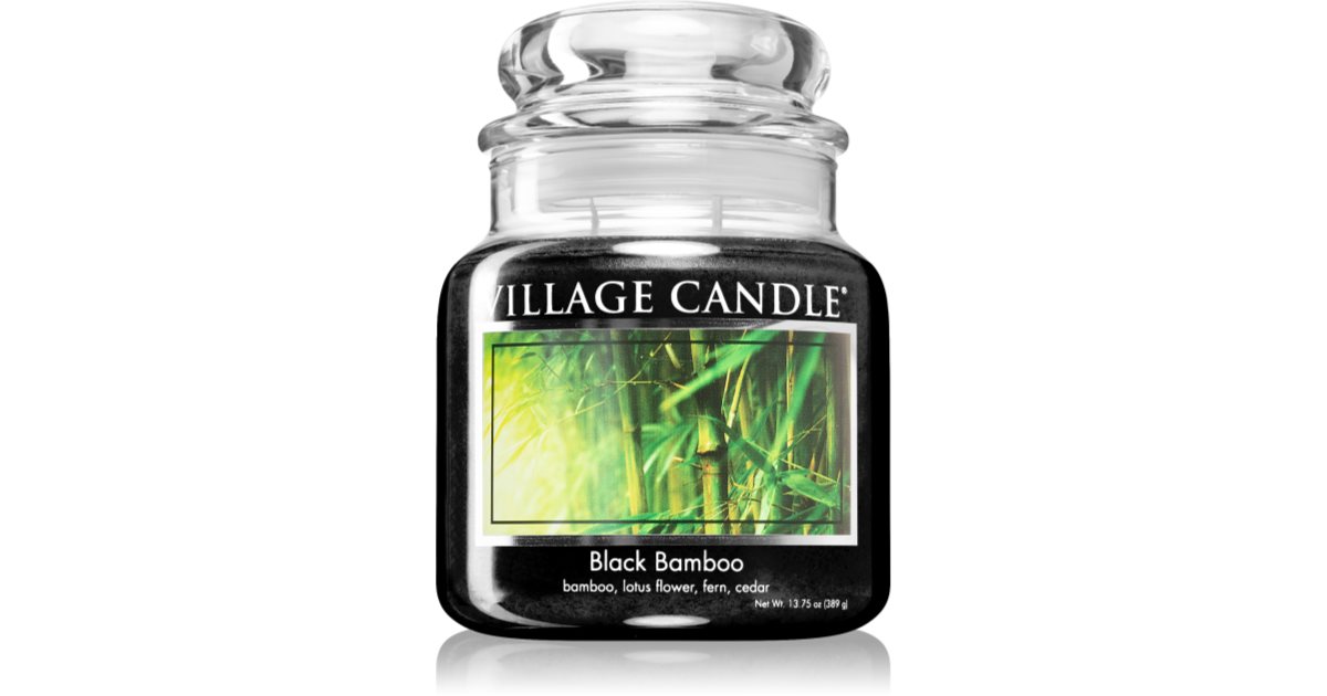 Village Candle Black Bamboo scented candle (Glass Lid) notino.co.uk