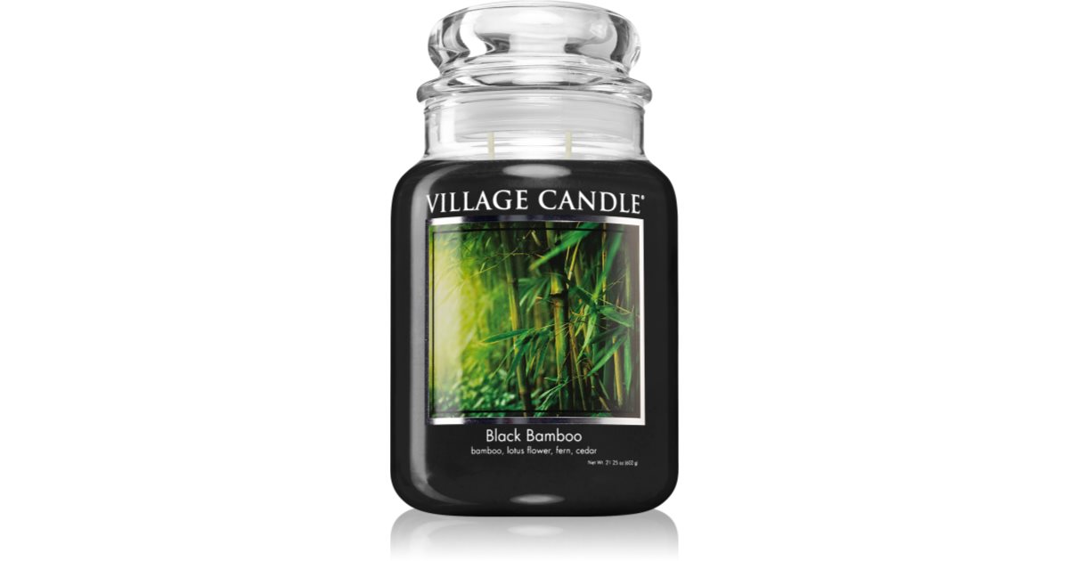 Village Candle Black Bamboo vela perfumada (Glass Lid) notino.es