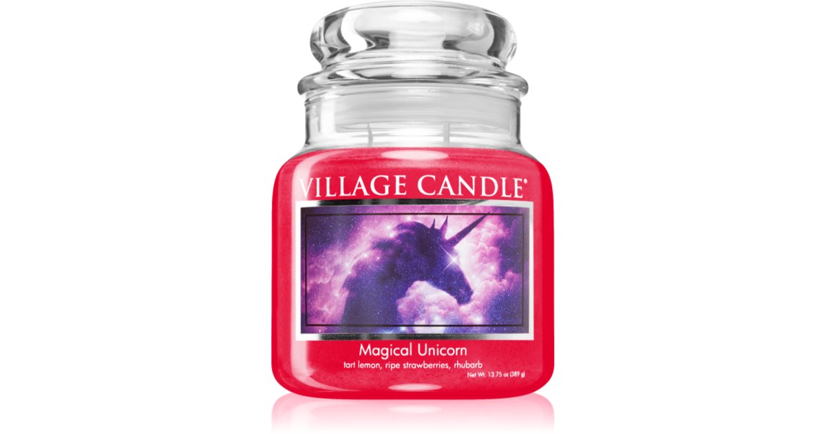 Village Candle Magical Unicorn tuoksukynttilä (Glass Lid) notino.fi