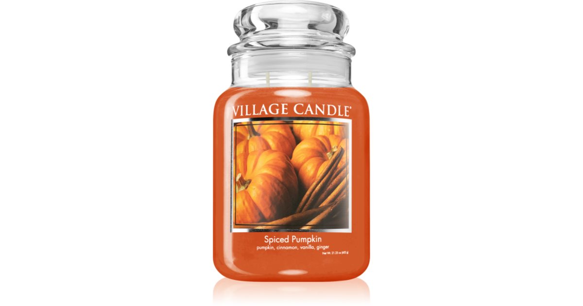 Village Candle Spiced Pumpkin scented candle (Glass Lid) notino.ie
