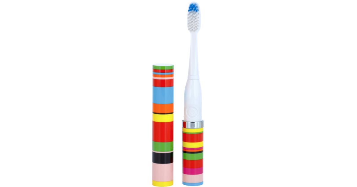Violife Slim Sonic Candy Stripe BatteryPowered Sonic Toothbrush with