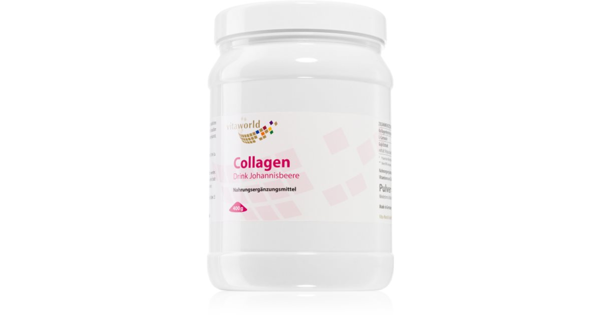 Complément Alimentaire Vita World - Collagène 500mg + Vitamine E 24mg - 100 Capsules - Fabriqué En Allemagne