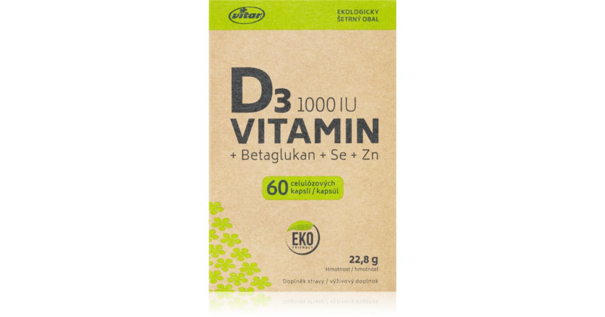 Vitar Vitamin D3 1000iu Capsules Immunity Booster 