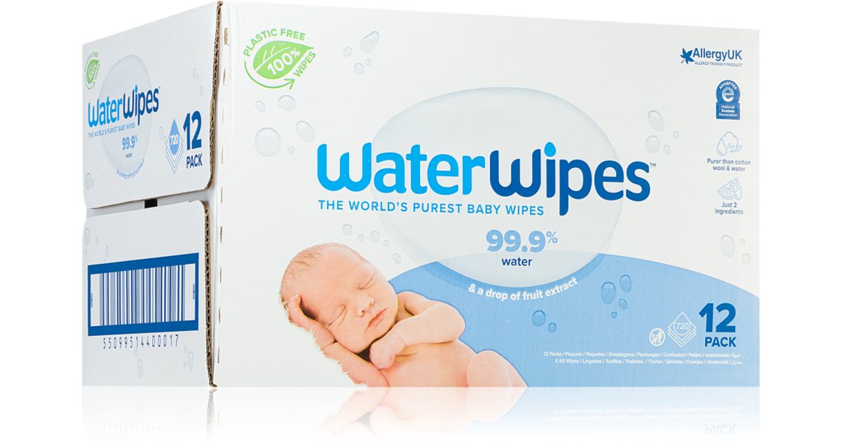 Water Wipes Baby Wipes 12 Pack Baby Gentle Wet Wipes 