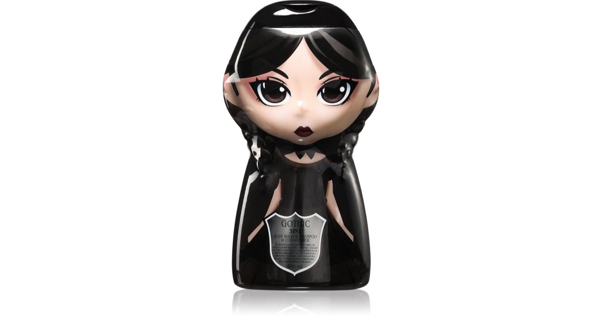 Wednesday Gothic Macabre Shampoo, Conditioner and Shower Gel 3 in 1 for ...
