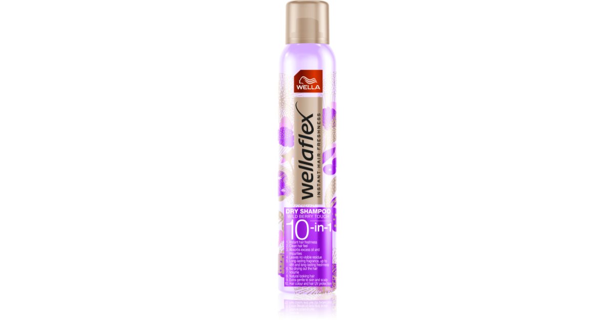 Wella Wellaflex Wild Berry Touch champú seco con un suave aroma floral