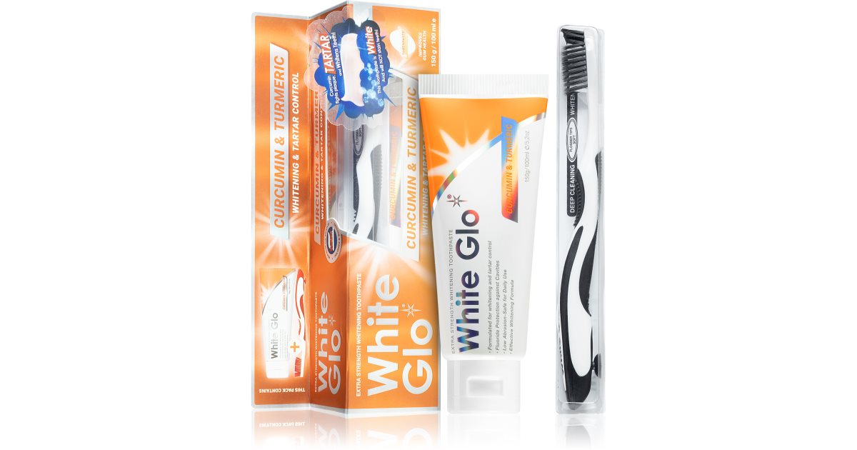White Glo Whitening & Tartar Control Whitening Toothpaste with brush ...