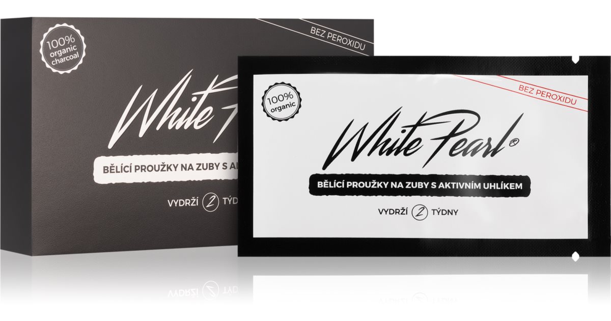 White Pearl Charcoal tooth whitening strips notino.co.uk